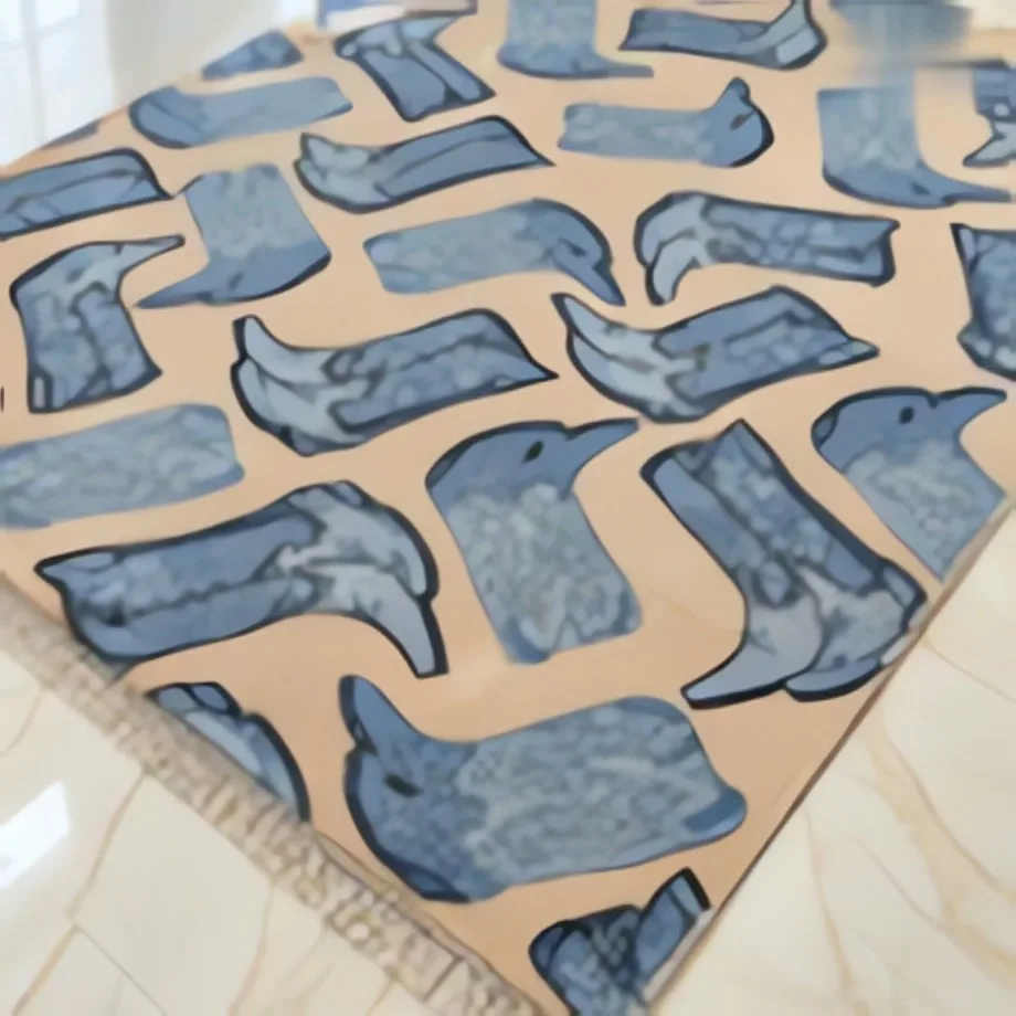 Azure Abstract Rug — full rug