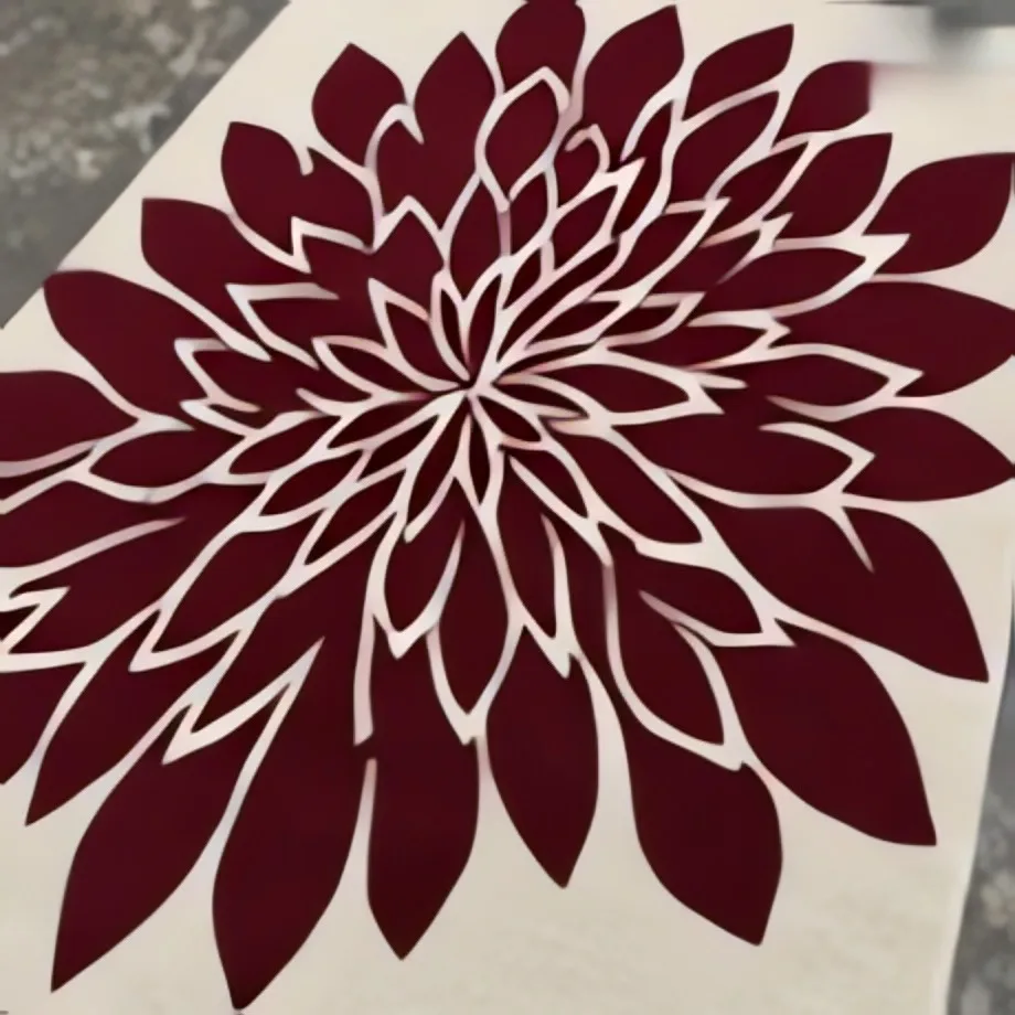 Crimson Bloom Contemporary Rug — full rug