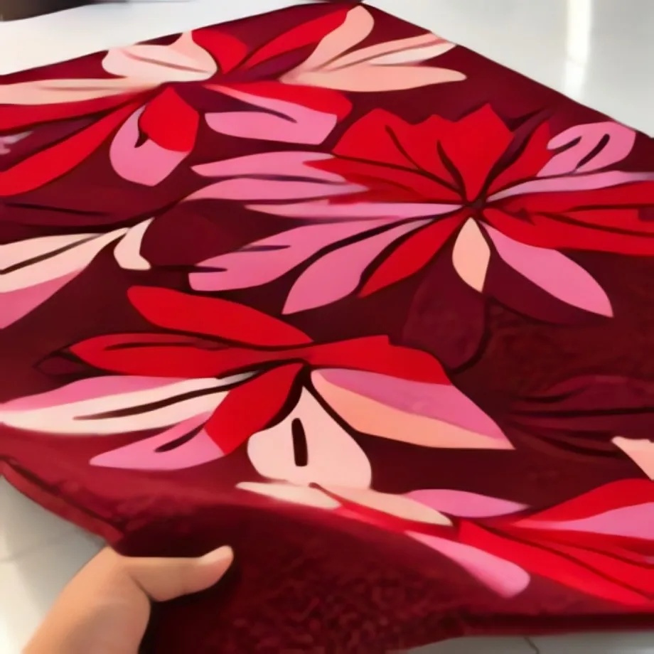 Crimson Floral Luxury Rug — full rug