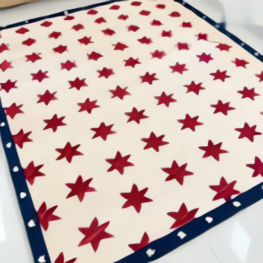 Crimson Star Rug — full rug
