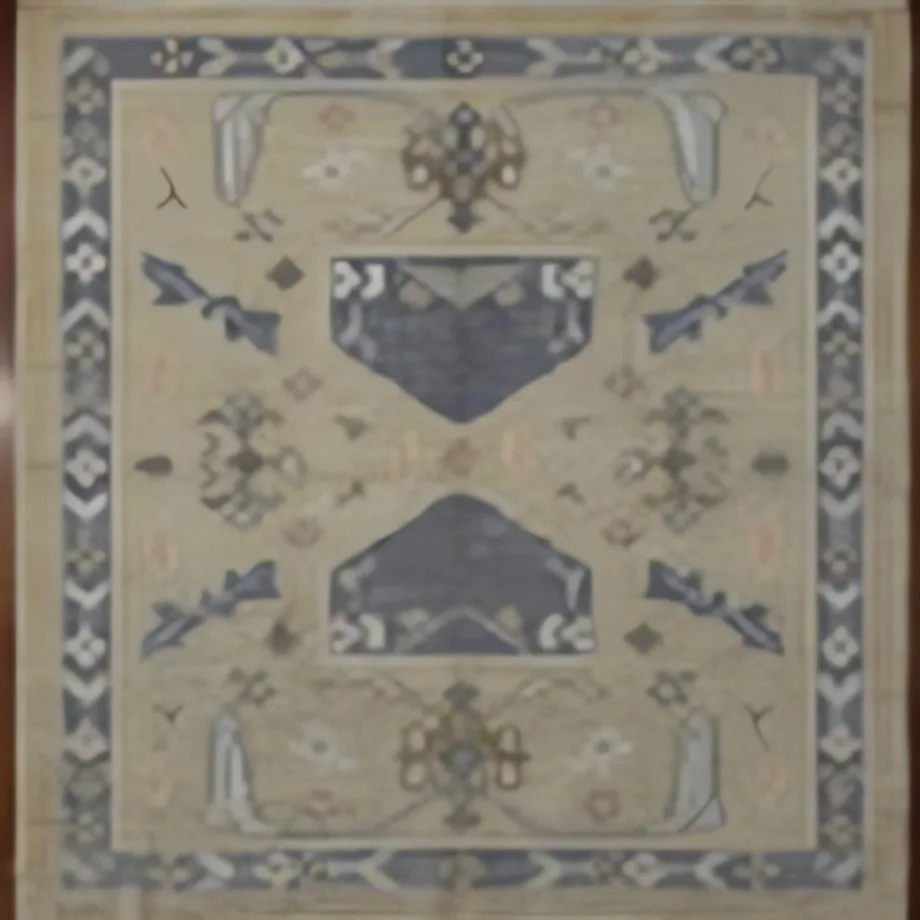 Heritage Beige & Grey Rug — full rug
